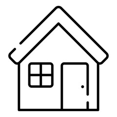 House, home black line icon