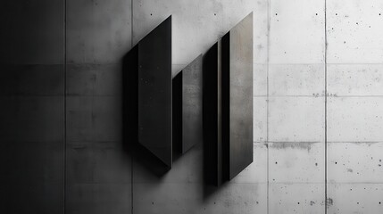 Fototapeta premium Minimalist monogram with bold geometric shapes and sleek lines.