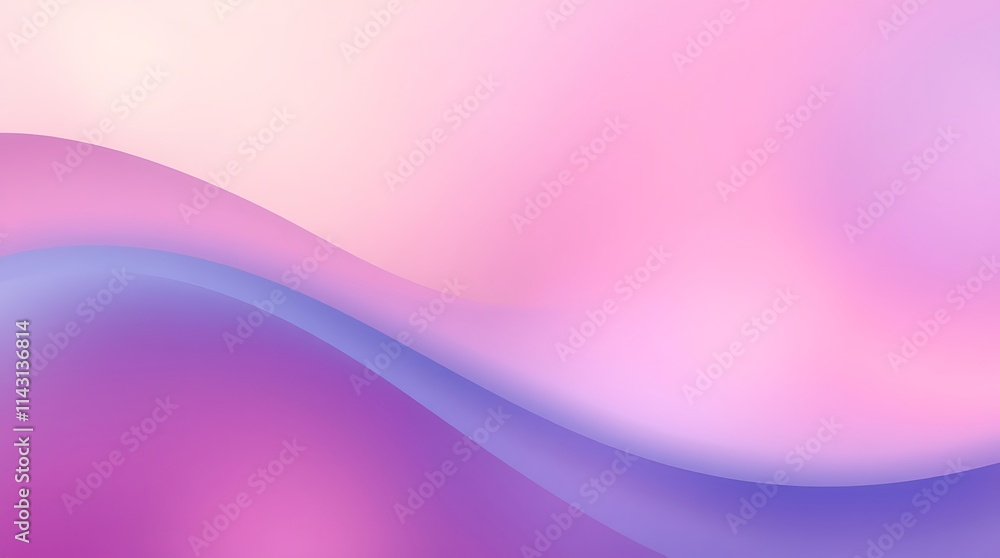 Poster abstract gradient waves: a mesmerizing blend of soft purple and pink hues creates a captivating abst