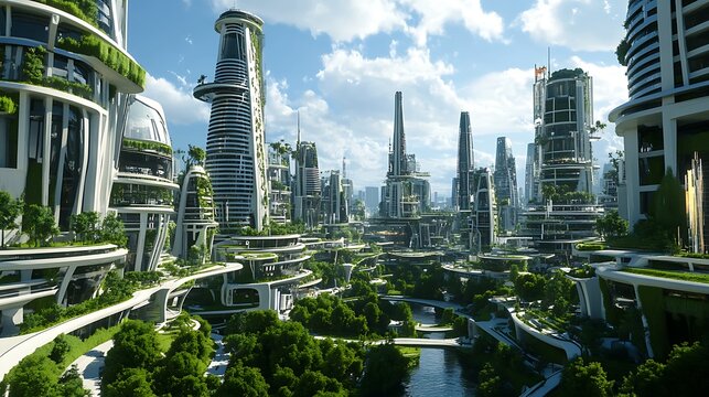 Eco-Friendly Metropolis: A Futuristic Cityscape