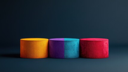 Fototapeta premium Podium mockup with a vibrant, painted finish.