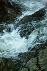 Stop action in a waterfall on Andrews Brook, New Hampshire.