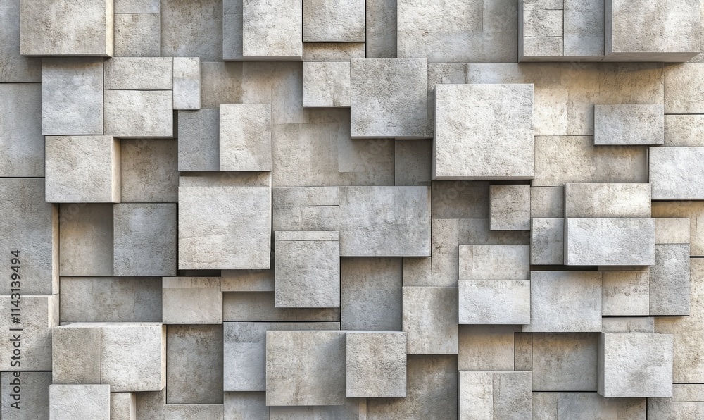 Aufkleber textured, natural stone mosaic tiles arranged in the shape of a wall. semigloss, blocks stacked to c