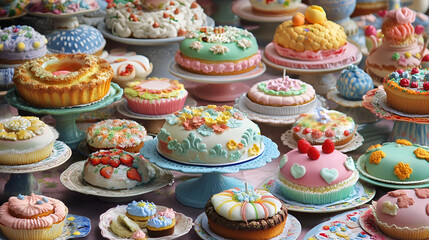 Party cake, decorated cake, delicious cake