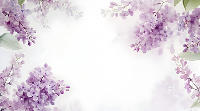 un fondo con espacio de copia con flor de lavanda alrededor decorativa para dise&ntilde;o o plantilla de naturaleza botanica o dise&ntilde;o floral color lila o morado