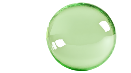 Green bubble, transparent background