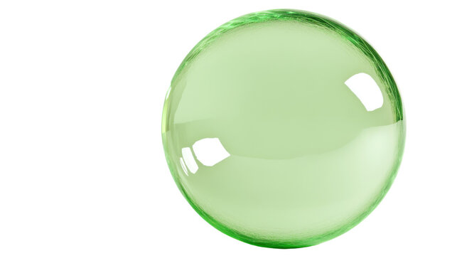 Green bubble, transparent background