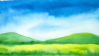 Obraz premium Nature watercolor illustration background