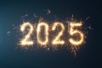 Sparklers forming 2025: A New Year's Eve Celebration