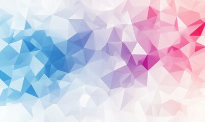Obraz premium White, Blue and Pink Polygonal Surface with Triangular Pyramids. Modern, Bright 3d Banner.