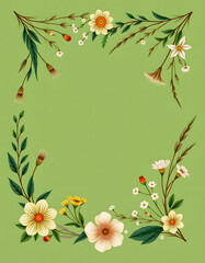 Floral Corner Border Frame Design

