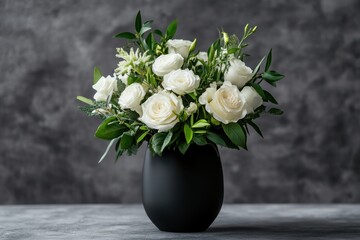 sympathy flower arrangements, thoughtfully arranged funeral flowers, conveying peace and serenity during a time of farewell, with space for a heartfelt message