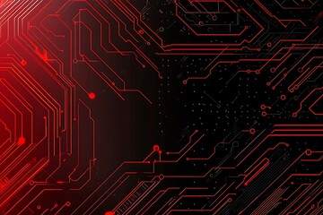 Dynamic technology-inspired abstract background with sharp red, black, and silver lines, creating a sleek and futuristic digital design.