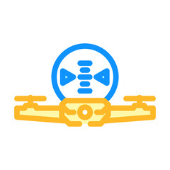 altitude meter unmanned aerial vehicle color icon vector. altitude meter unmanned aerial vehicle sign. isolated symbol illustration