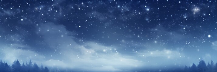 A mesmerizing starry night sky filled with thousands of twinkling stars above a serene forest landscape, capturing the peaceful and awe-inspiring beauty of the night.