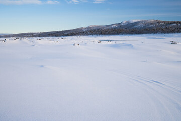 frozen lake in sweden