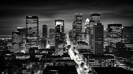 Enthralling Black n' White Cityscape - A Testament to Urban Vibrancy and Architectural Diversity