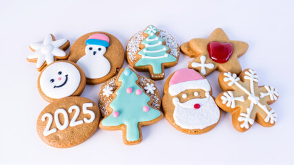 christmas gingerbread man and woman