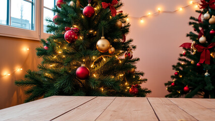 christmas tree and decorations