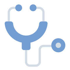 Stethoscope flat icon for nursing and patient care