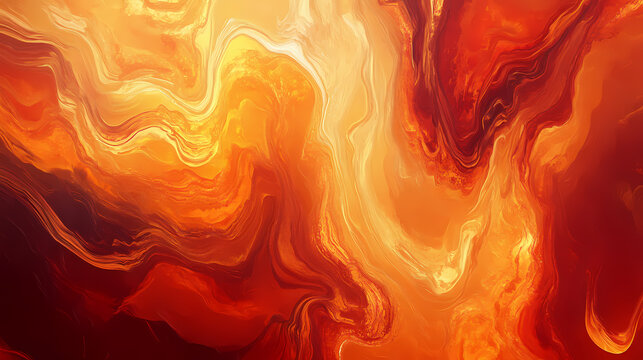 Rich amber background with swirling textures of brown and red hues creating a warm inviting atmosphere suitable for autumn themes or cozy designs. Amber. Illustration