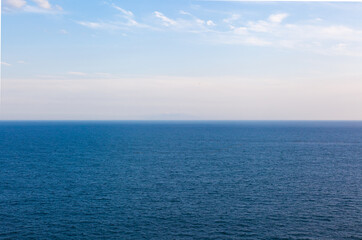 Vast Open Ocean with Calm Blue Water and Clear Sky Horizon