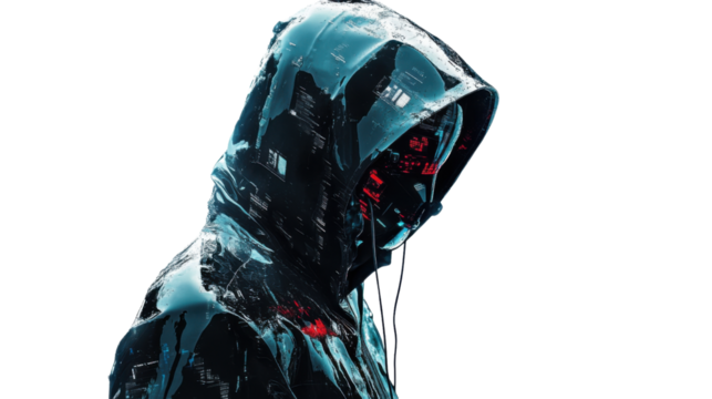 Hacker, transparent background