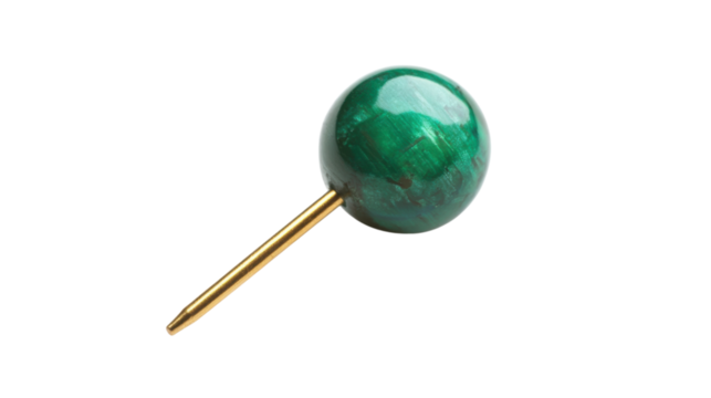 Green location pin, transparent background