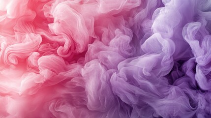 A vibrant, swirling blend of pink and purple hues resembling smoke or abstract art.