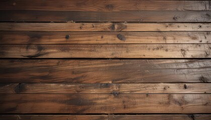 Naklejka premium Distressed wood planks, horizontal grain showing wear, wood, high resolution, aged