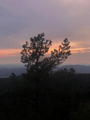 sunset in the mountains