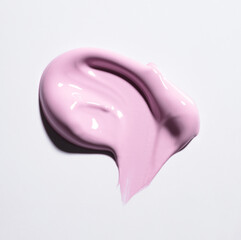 light pink shade of lipgloss, lipstick smear, cosmetics beauty product texture, liquid blush,  lipgloss swatch