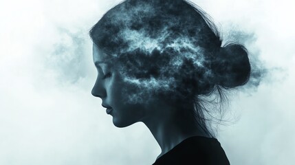 Educational chart of Mental Health covering common symptoms causes and treatment methods--ar 16:9