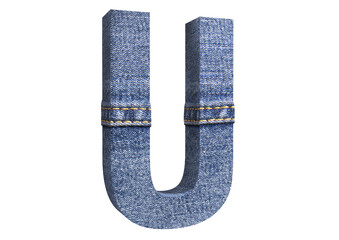 3D FONT JEANS ILLUSTRATION RENDER