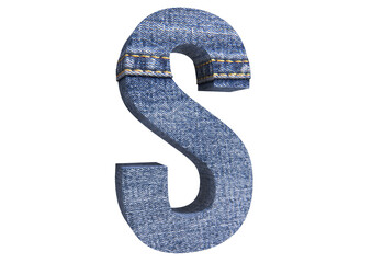 Fototapeta premium 3D FONT JEANS ILLUSTRATION RENDER