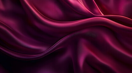 Obraz premium A sumptuous burgundy silk texture creates an elegant and luxurious background, perfectly suited for fashion, beauty, and romantic design concepts. Luxury love and rich fabric.&nbsp;
