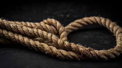 rope on a wooden background