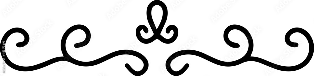 Aufkleber this elegant flourish design creates a sophisticated horizontal border, adding a touch of classic ch