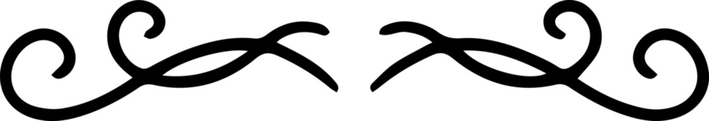 Symmetrical vintage flourish creating a stunning decorative border, showcasing elegant curves and intricate swirls, perfect for enhancing classic style in various design projects