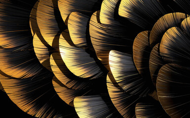 gold feathers background abstract wallpaper 