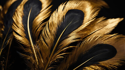 gold feathers background abstract wallpaper 