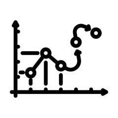 predictive analytics line icon vector. predictive analytics sign. isolated contour symbol black illustration