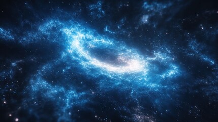 Fototapeta premium Vast and mesmerizing view of the galaxy swirling in cosmic beauty, showcasing immense celestial structures and stardust patterns in the universe