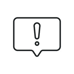 Exclamation sign thin line icons. Editable stroke and Perfect pixel on transparent background