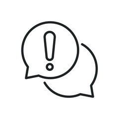 Risk chat thin line icons. Editable stroke and Perfect pixel on transparent background 