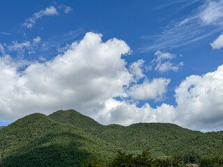 clouds over the mountains