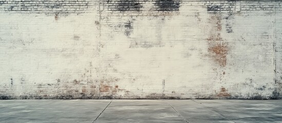 Fototapeta premium Aged white brick wall backdrop ideal for artistic photography and interior design projects showcasing rustic charm and versatility
