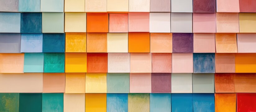 Vibrant paint chip collection organized on a display shelf highlighting diverse design options for home renovation and improvement projects