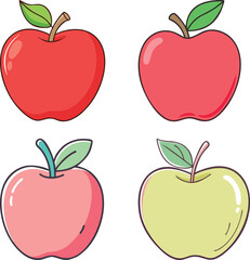 apple food logo icon set vector art 