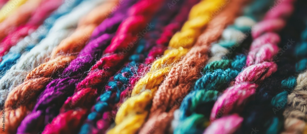 Aufkleber vibrant close up of textured carpet fibers displaying rich colors perfect for textile design and int